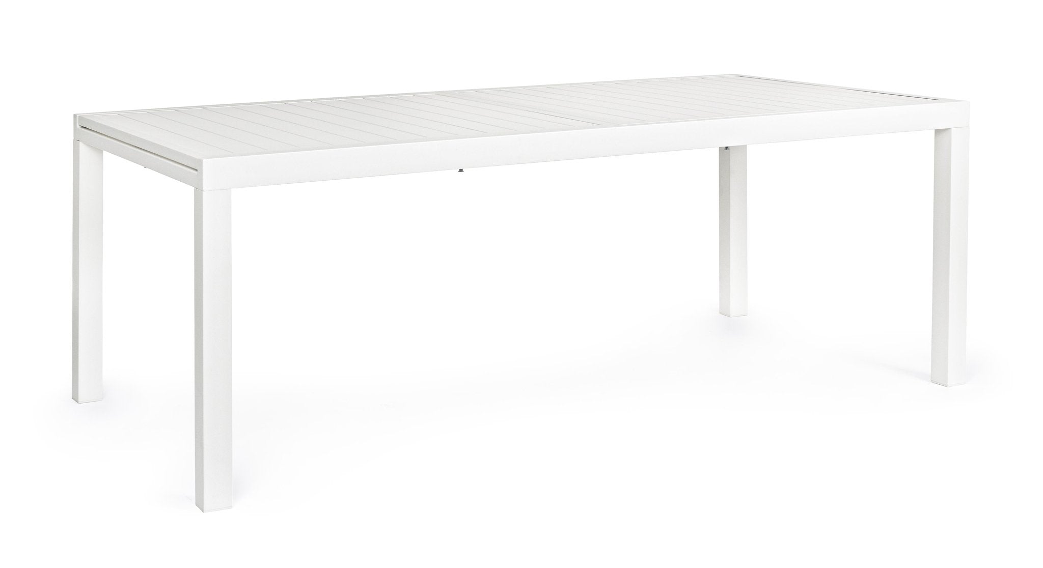 Išskleidžiamas lauko stalas HILDE, baltas 200–300x100