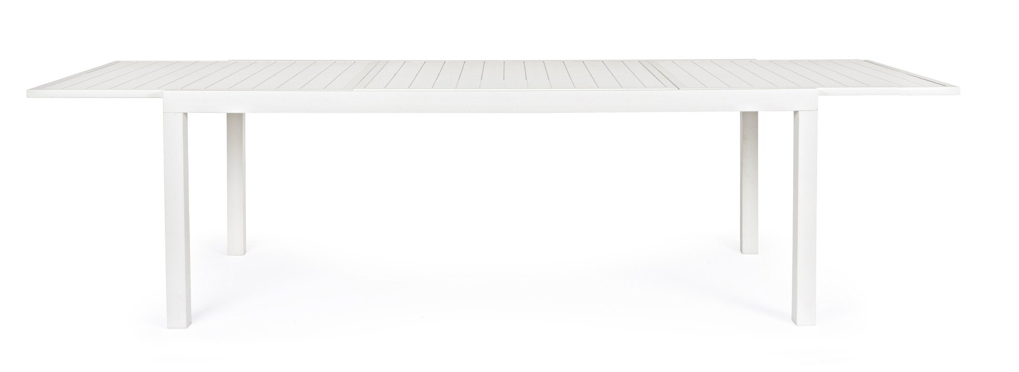 Išskleidžiamas lauko stalas HILDE, baltas 200–300x100