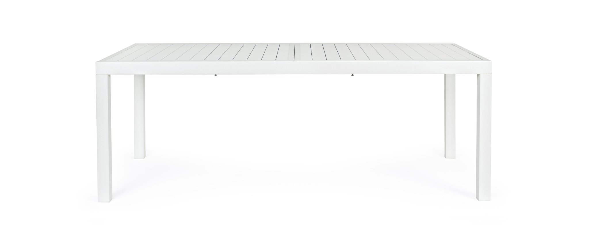 Išskleidžiamas lauko stalas HILDE, baltas 200–300x100