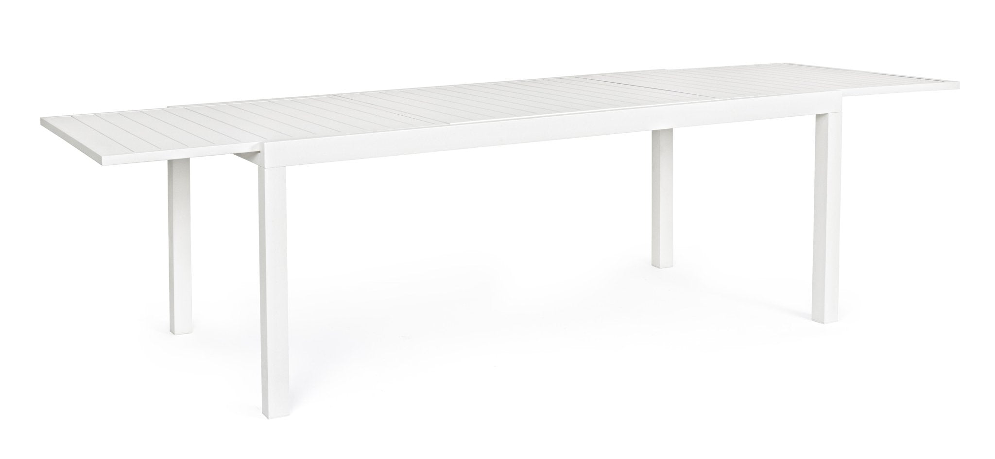 Išskleidžiamas lauko stalas HILDE, baltas 200–300x100