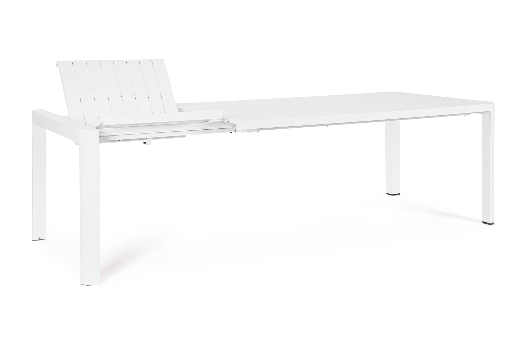 Išskleidžiamas stalas KIPLIN, baltas, 180–240x100 cm