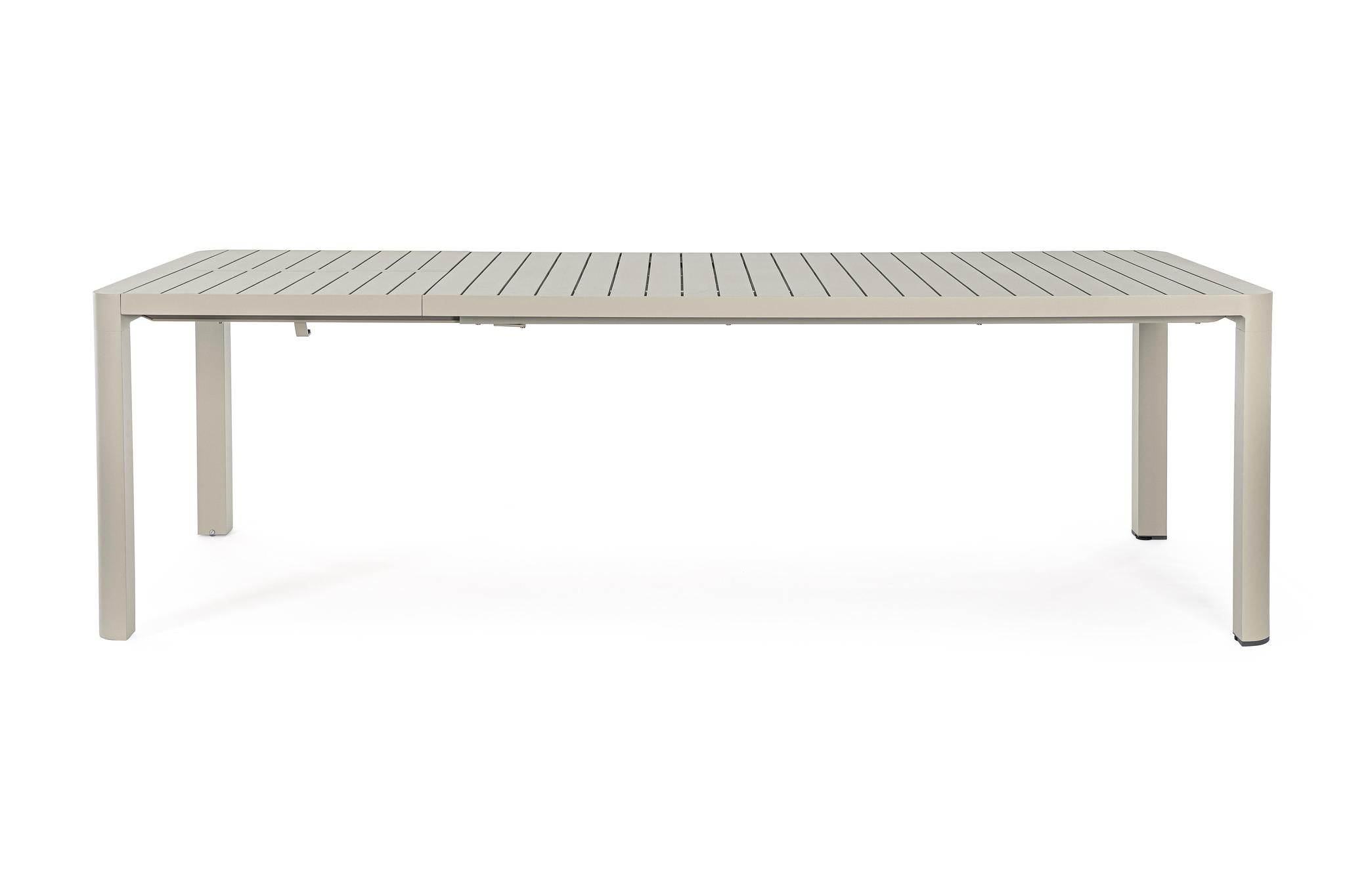 Išskleidžiamas stalas KIPLIN, šviesiai pilkas, 180–240x100 cm