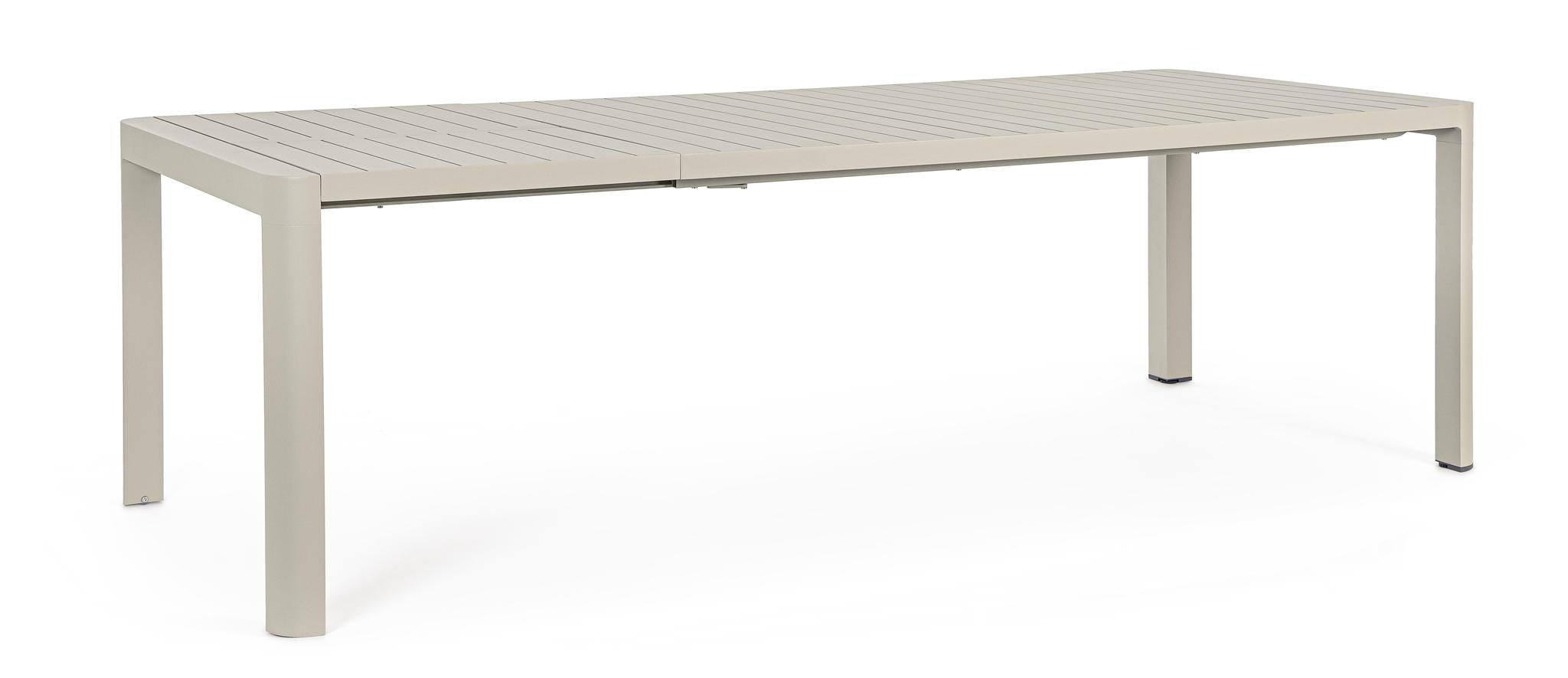 Išskleidžiamas stalas KIPLIN, šviesiai pilkas, 180–240x100 cm