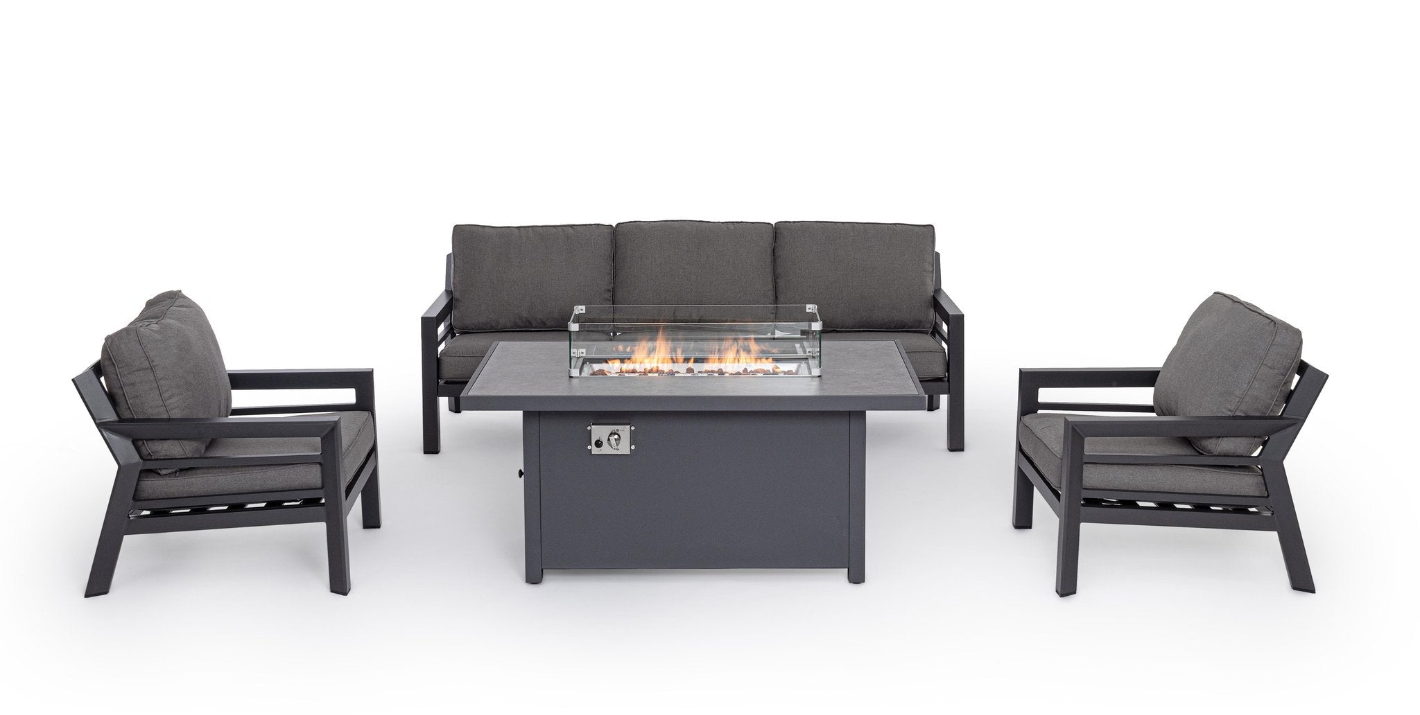 Lauko baldų komplektas HENDRIX CHARCOAL, 4 dalių