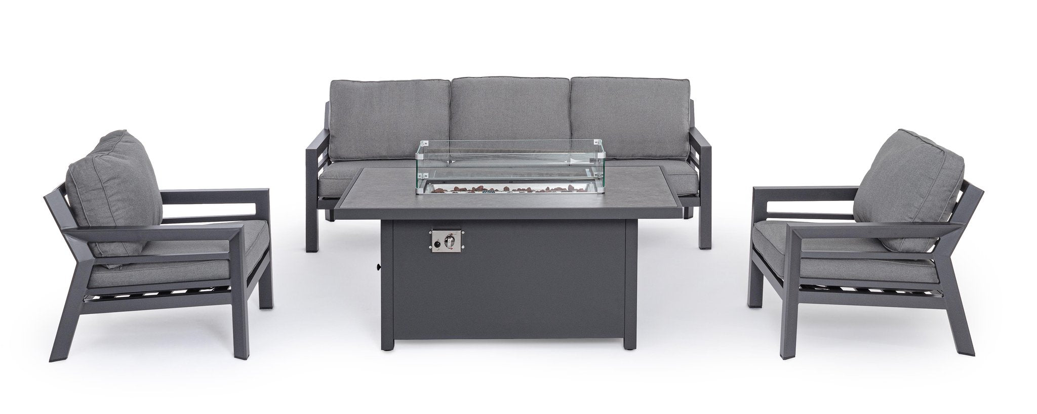 Lauko baldų komplektas HENDRIX CHARCOAL, 4 dalių