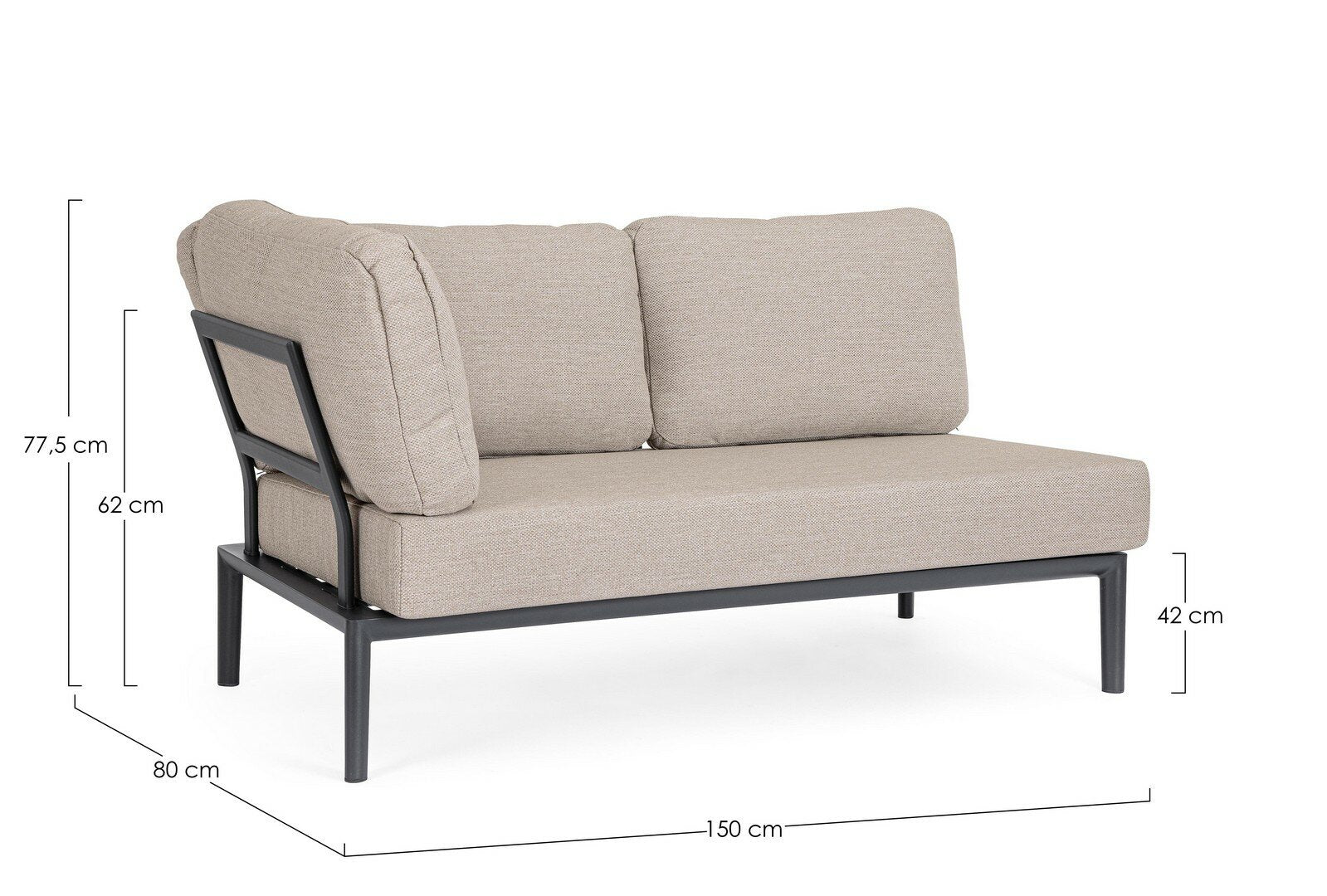 Corner sofa GERALD, anthracite