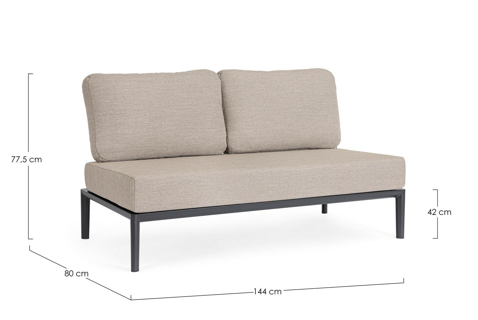 Modular sofa GERALD, anthracite