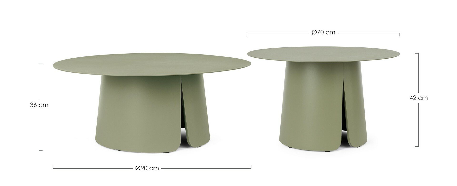 Coffee table set BRYAN, avocado