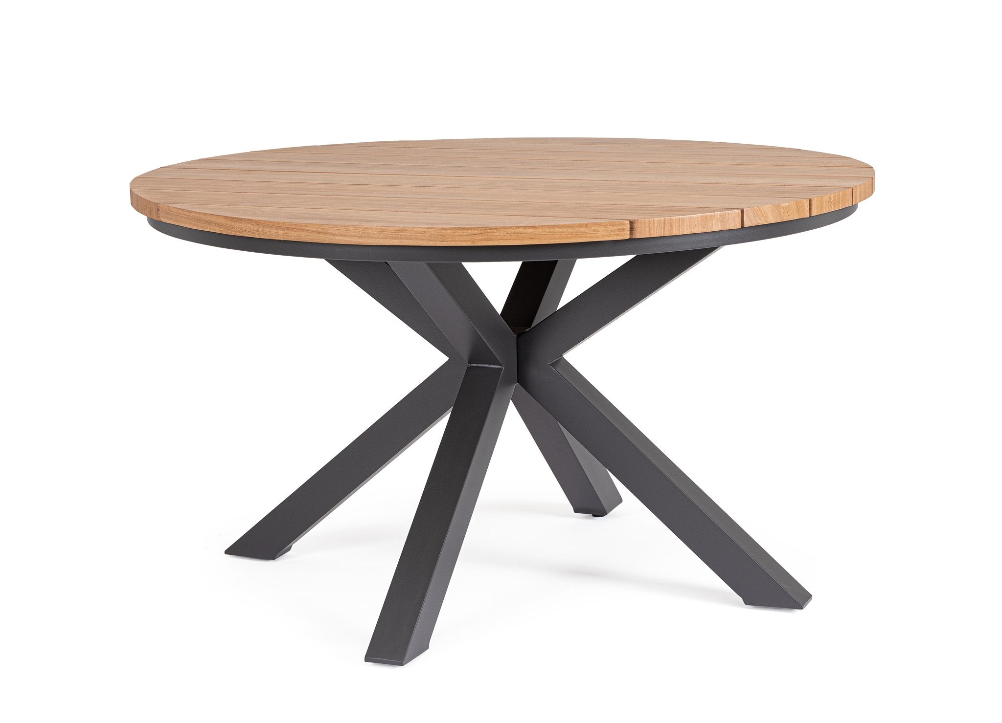 Lauko stalas ZELMAR, apvalus antracito spalvos D130