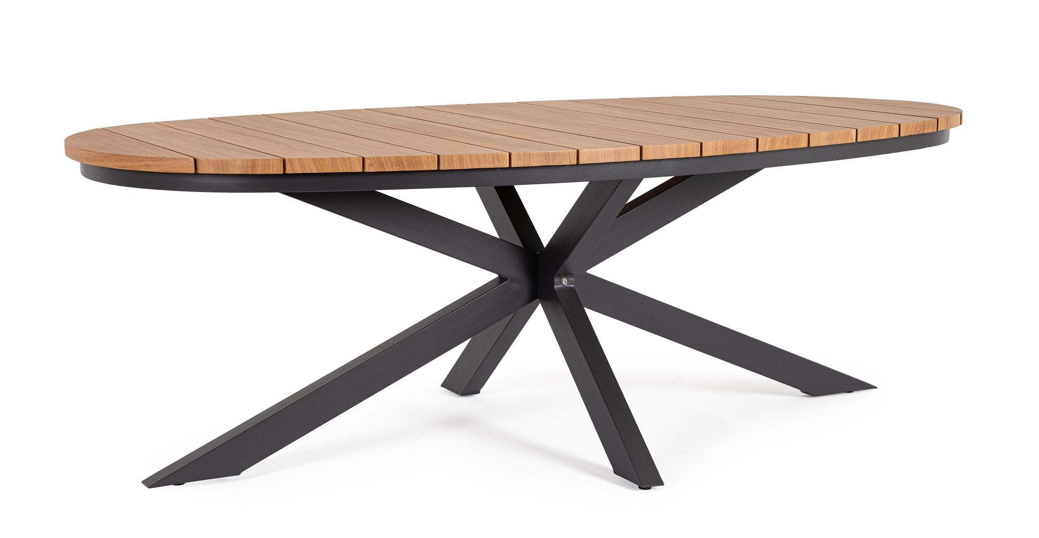 Lauko stalas ZELMAR, antracito spalvos 218x115