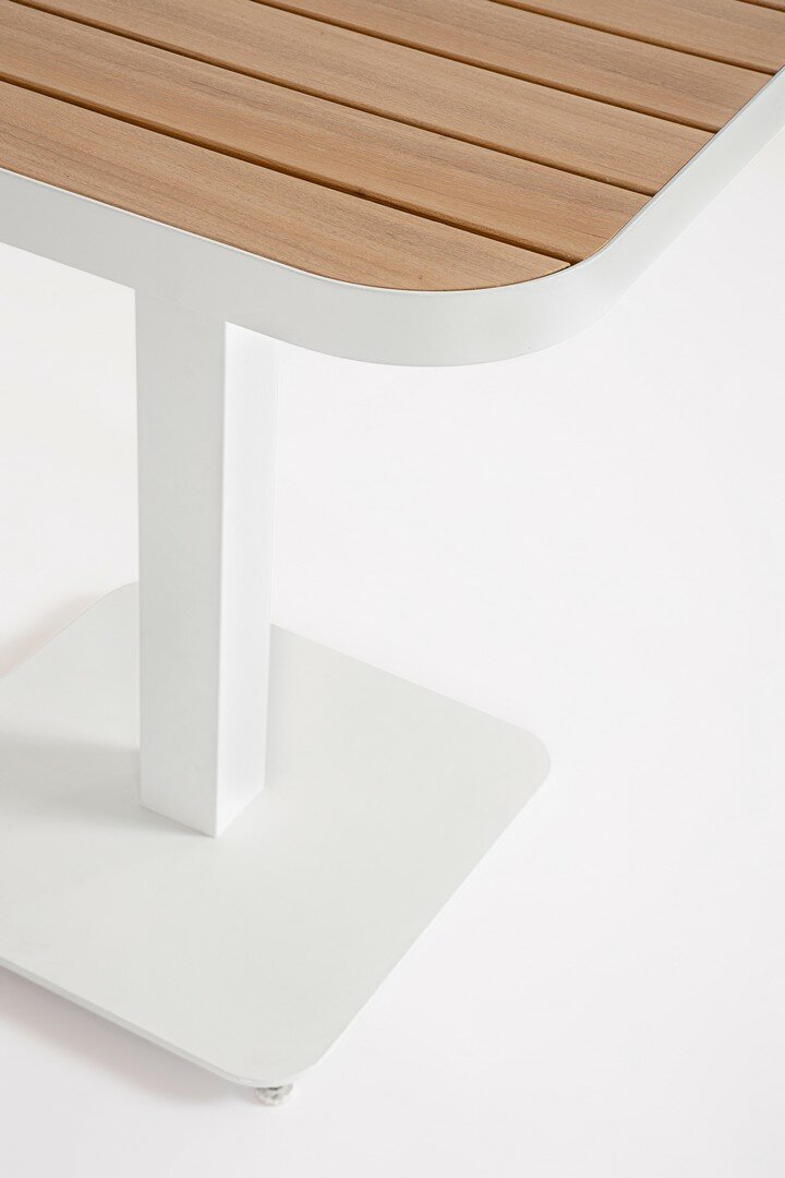 Garden table BELMAR, white, 75x75