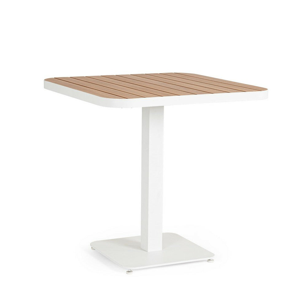 Garden table BELMAR, white, 75x75