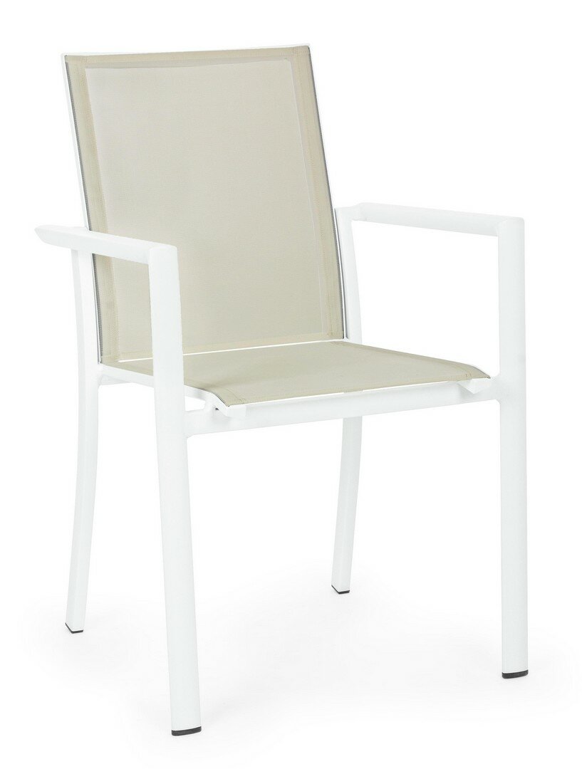 Garden chair KONNOR, white, stackable