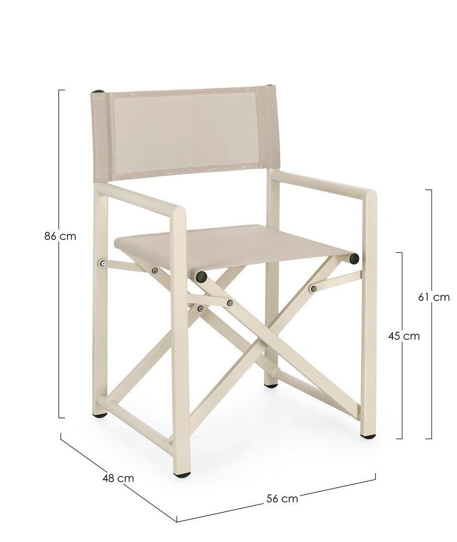 Folding chair TAYLOR, whisper, textilene