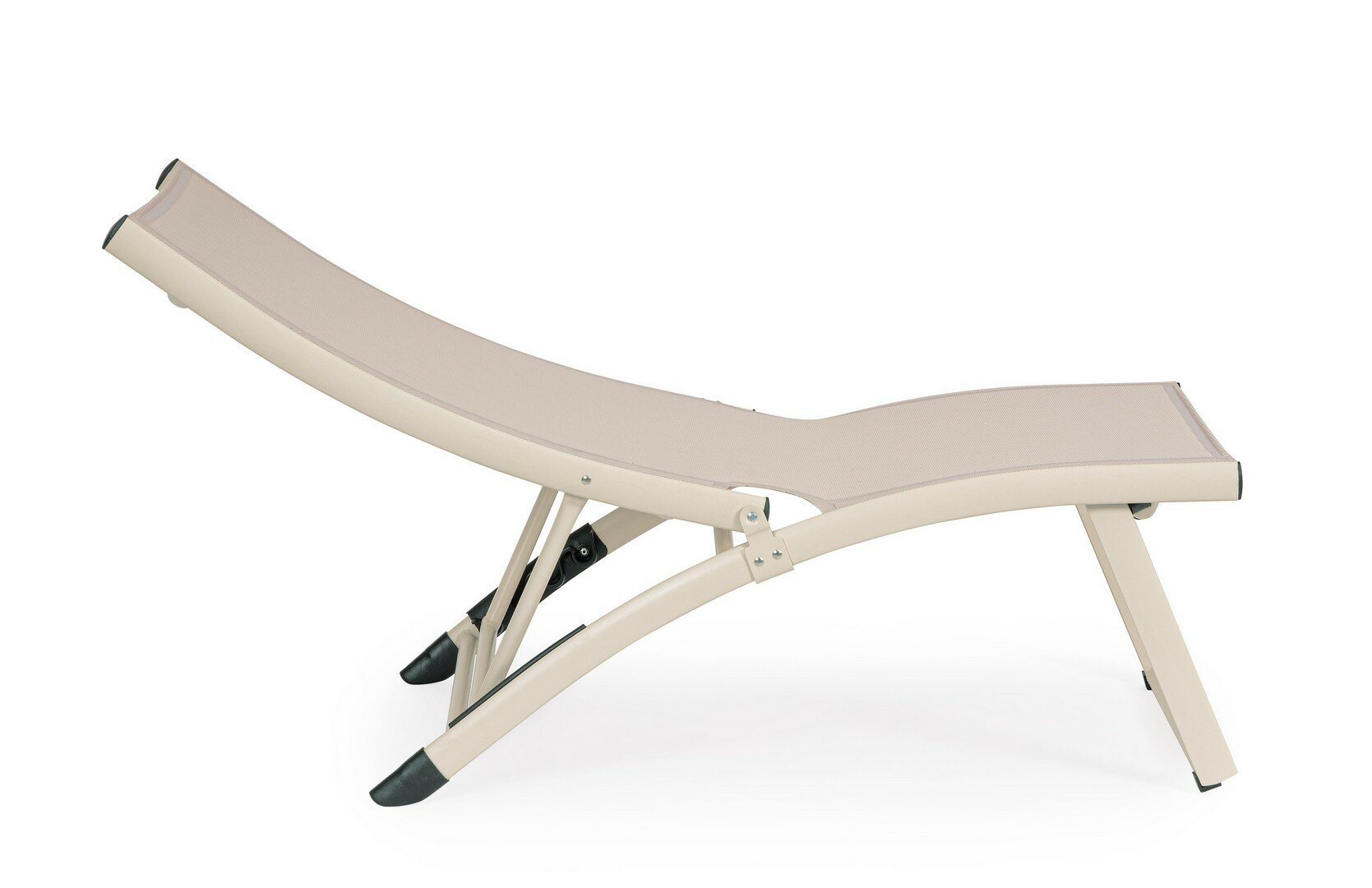 Sun lounger TAYLOR, whisper, textilene