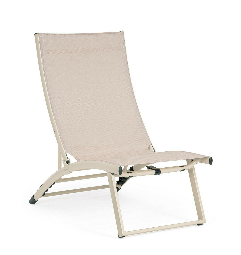 Sun lounger TAYLOR, whisper, textilene