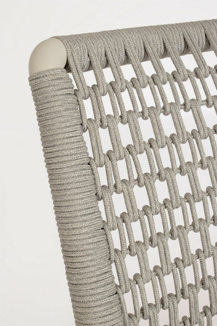 Garden chair MADDOX, pelican, rope/teak
