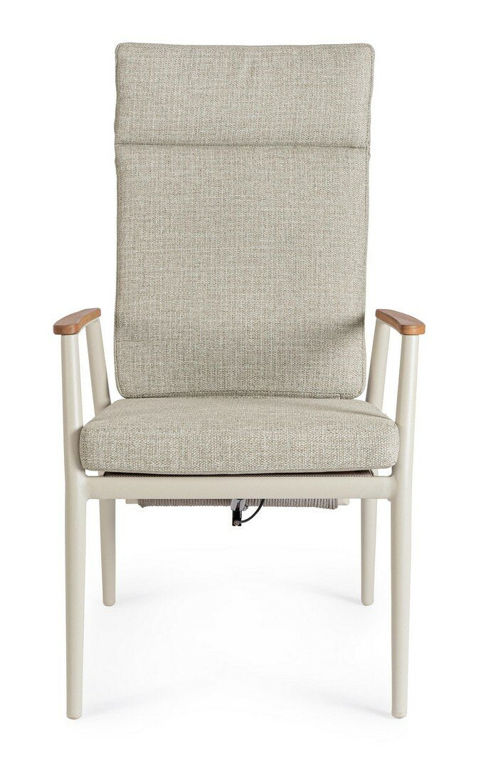 Adjustable armchair FLOBERT, pelican, rope