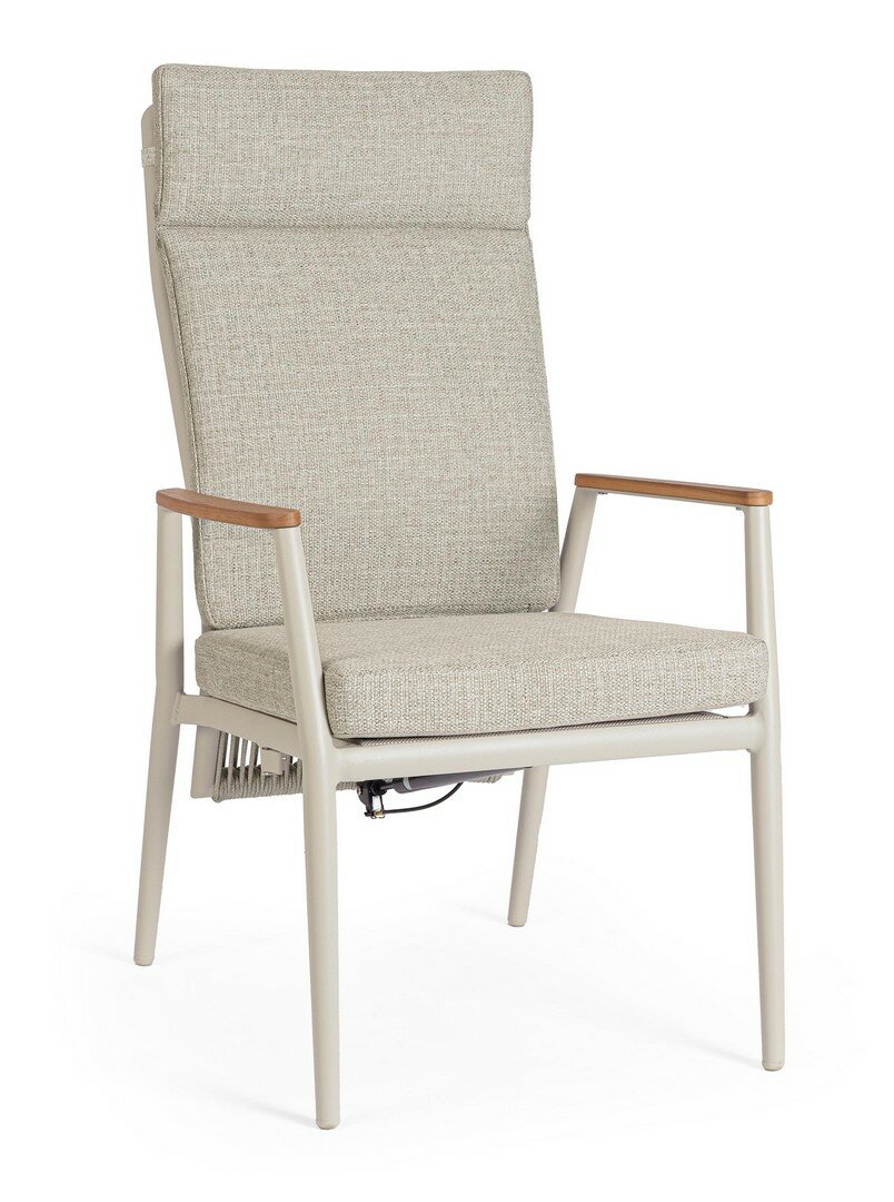 Adjustable armchair FLOBERT, pelican, rope