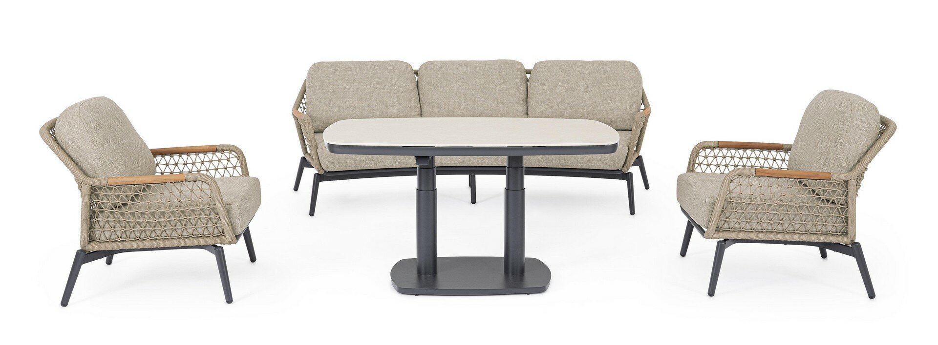 Garden table TALETE, anthracite, sintered stone