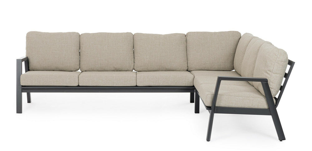 Corner sofa FLAMINIO, aluminum