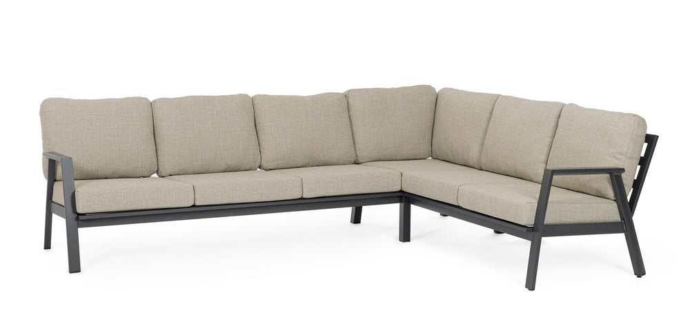Corner sofa FLAMINIO, aluminum