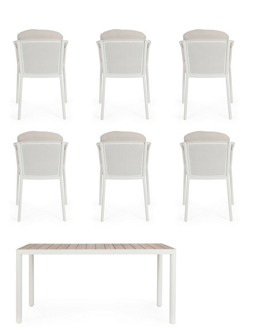 Dining set ULISES, vapor, 6 chairs