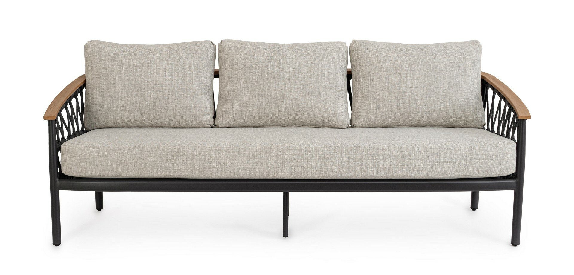 Sofa FENIX, antracitas, medžio efektas