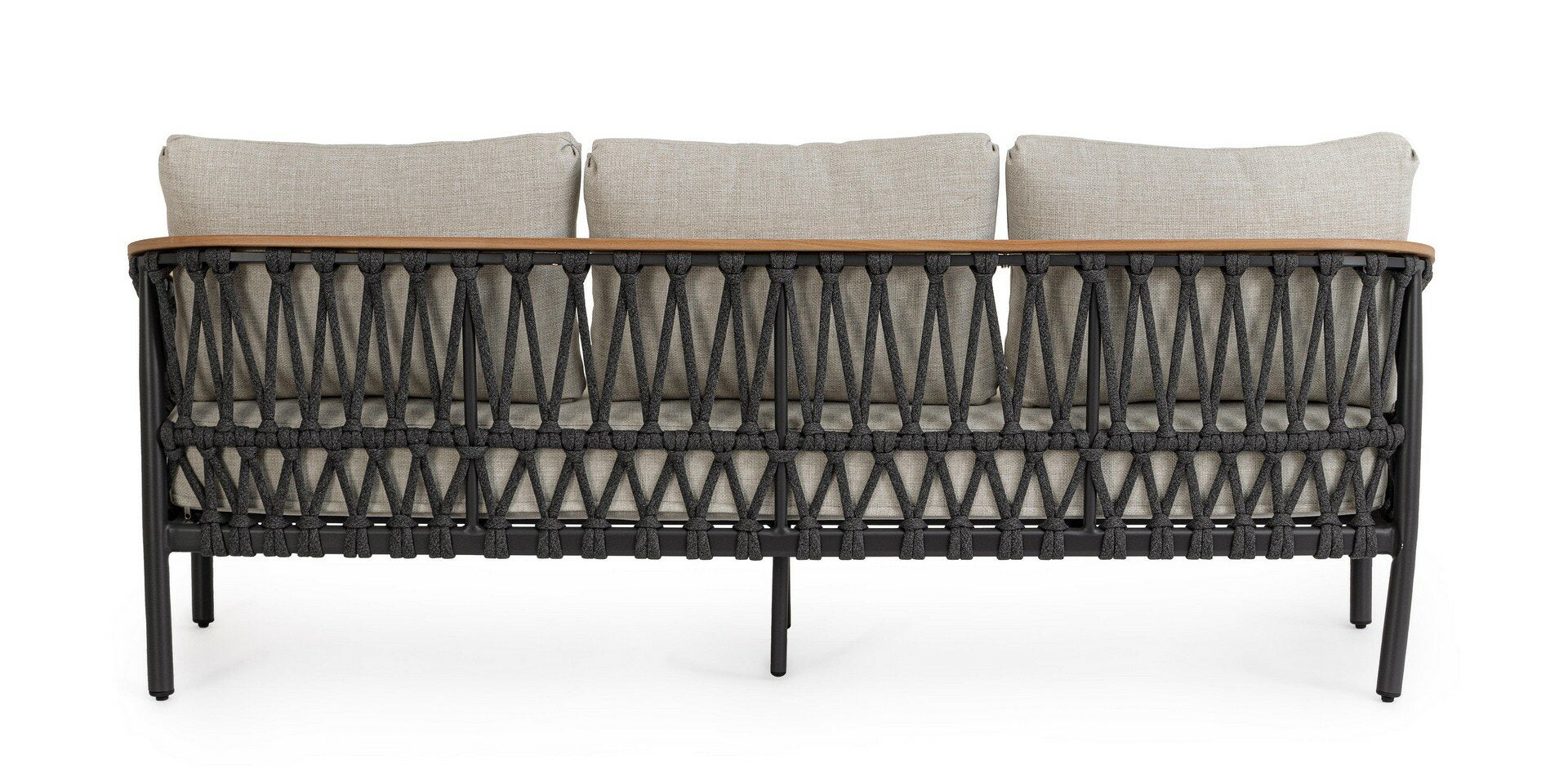 Sofa FENIX, antracitas, medžio efektas