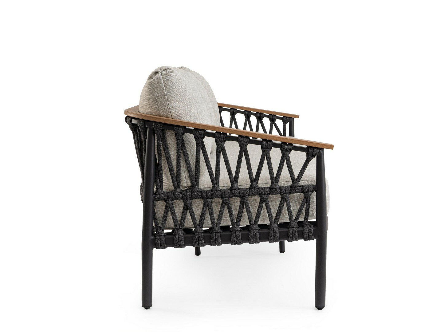 Sofa FENIX, antracitas, medžio efektas