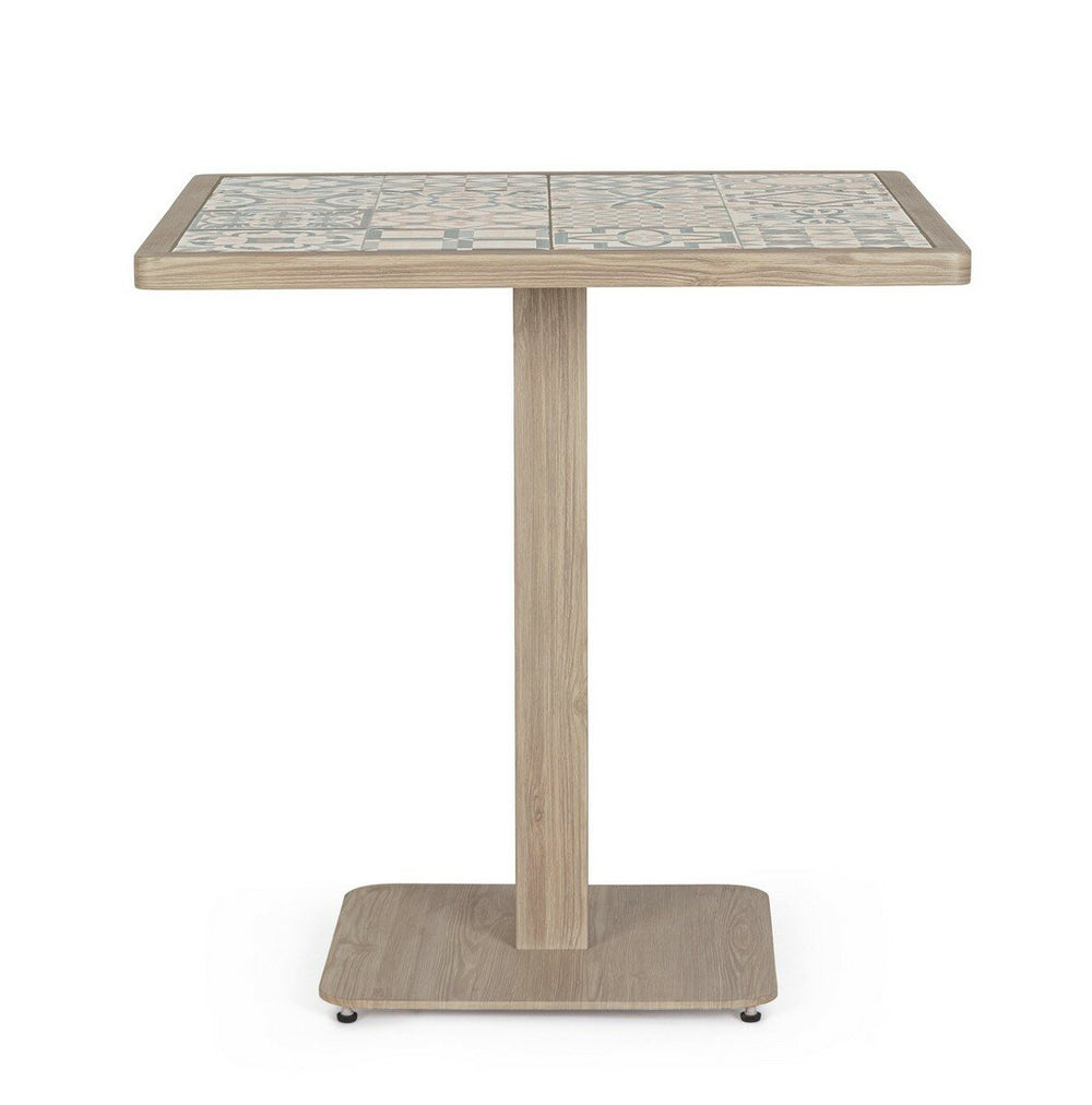 KALIMERA garden table, wood effect, 73x73