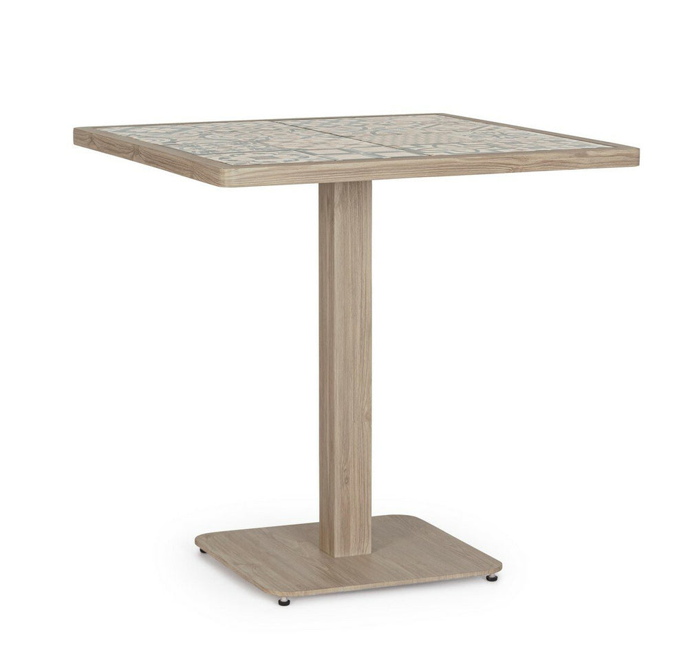 KALIMERA garden table, wood effect, 73x73
