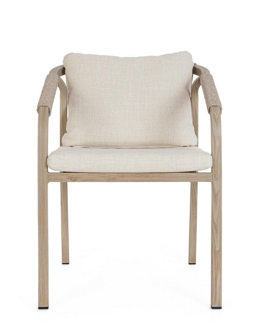 Garden chair KALIMERA, wood effect, rope