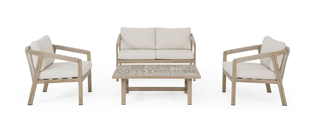 Garden furniture set KALIMERA, wood effect
