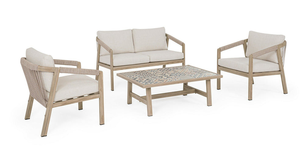 Garden furniture set KALIMERA, wood effect