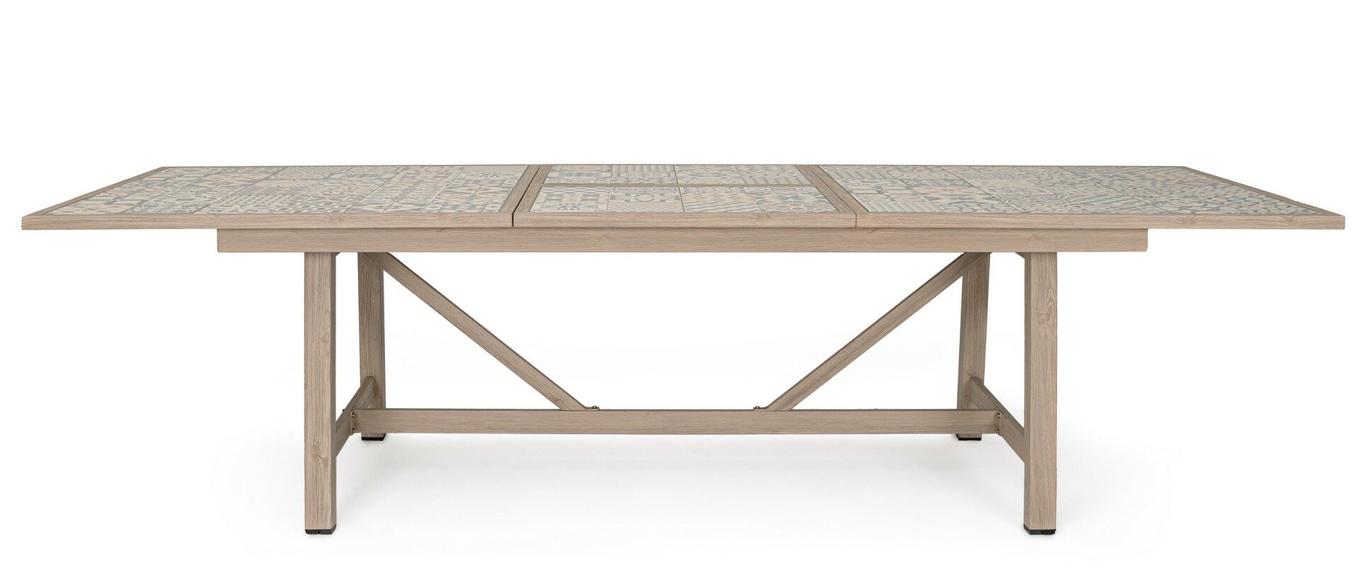 Extendable dining table KALIMERA, wood effect