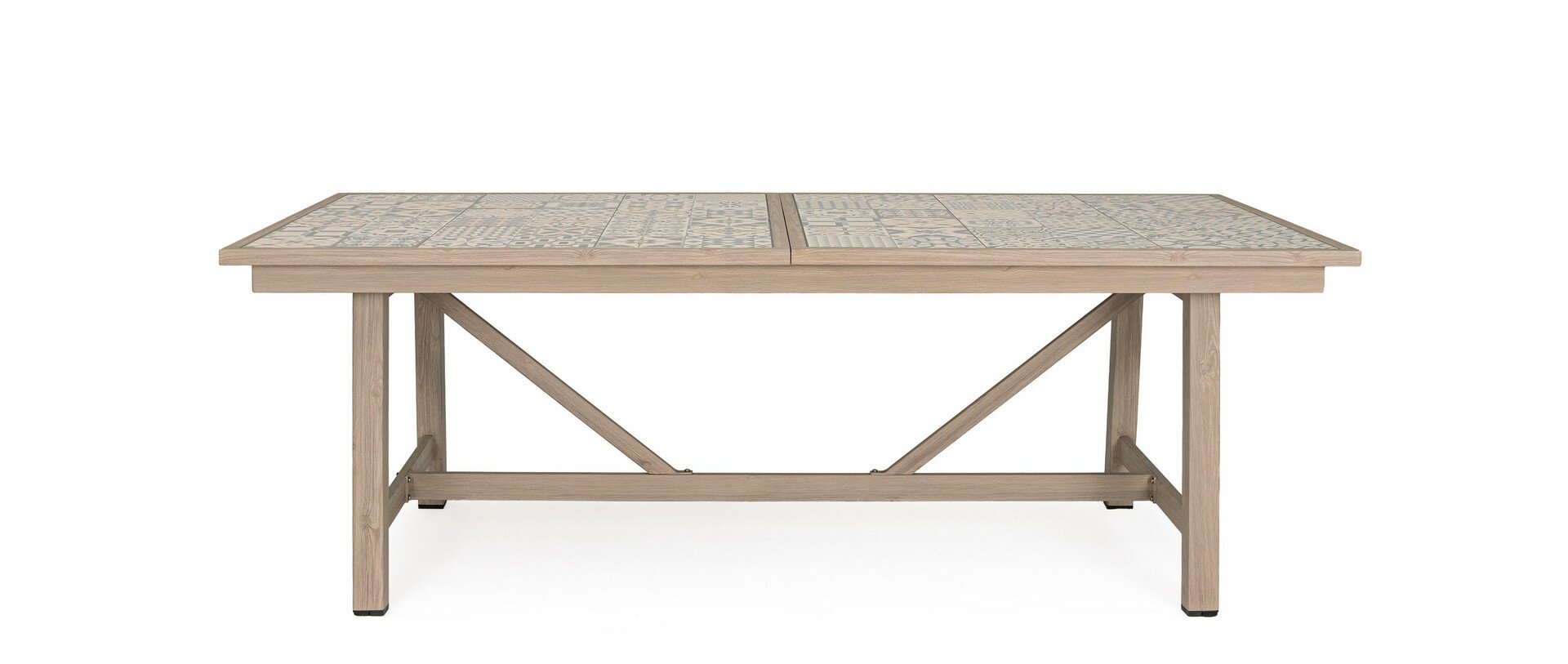 Extendable dining table KALIMERA, wood effect