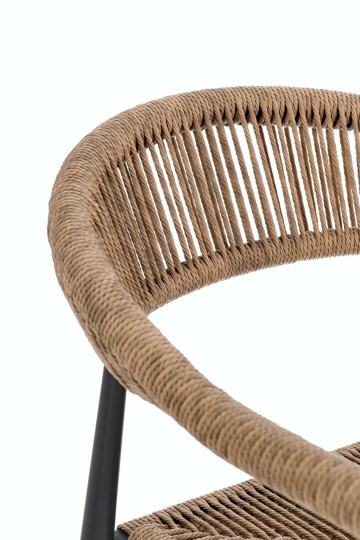 Garden chair JANDIA, anthracite/natural