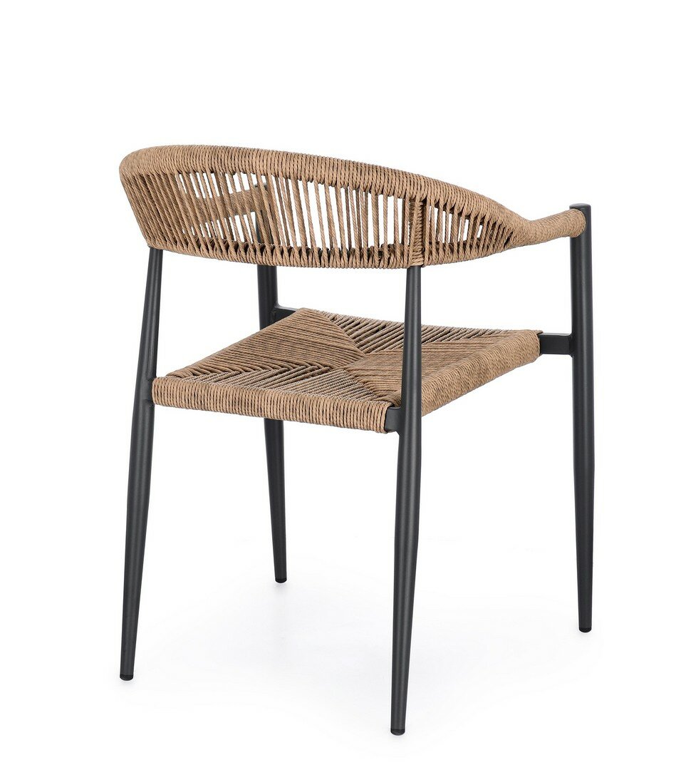 Garden chair JANDIA, anthracite/natural