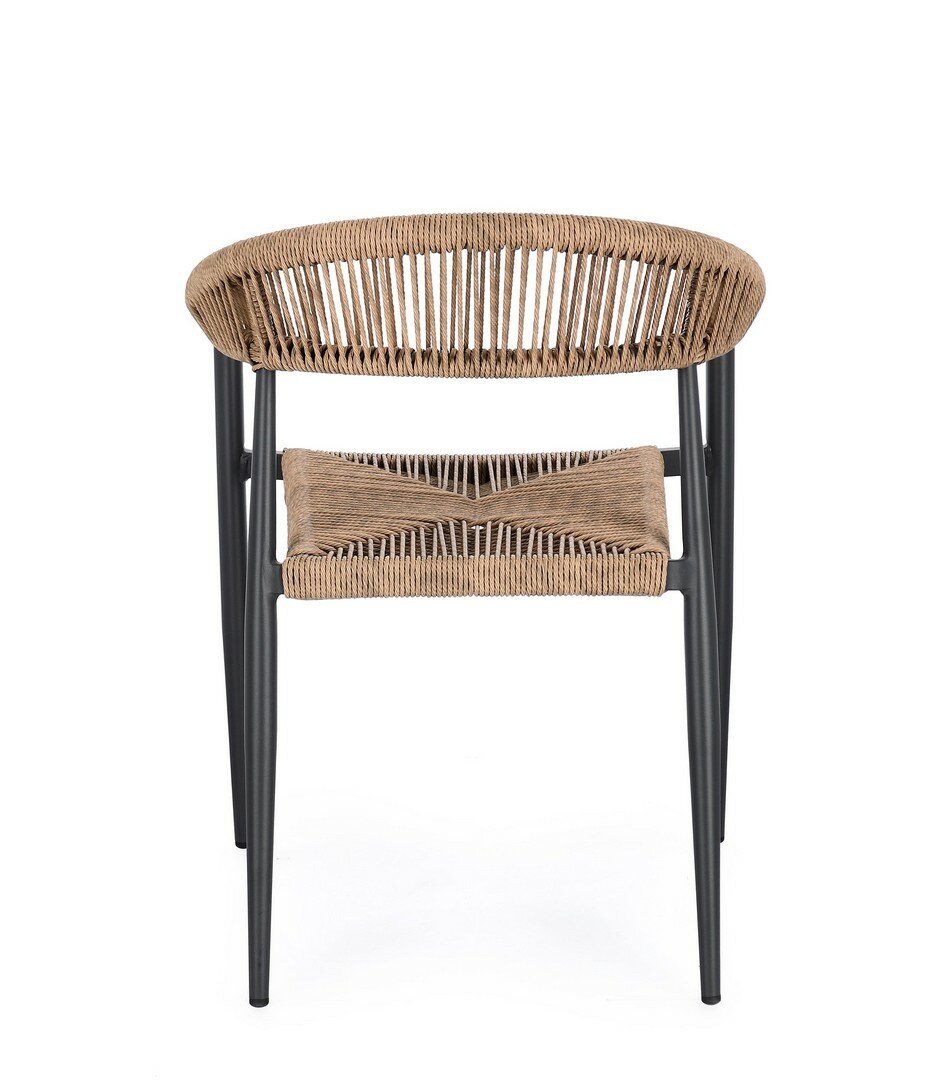 Garden chair JANDIA, anthracite/natural
