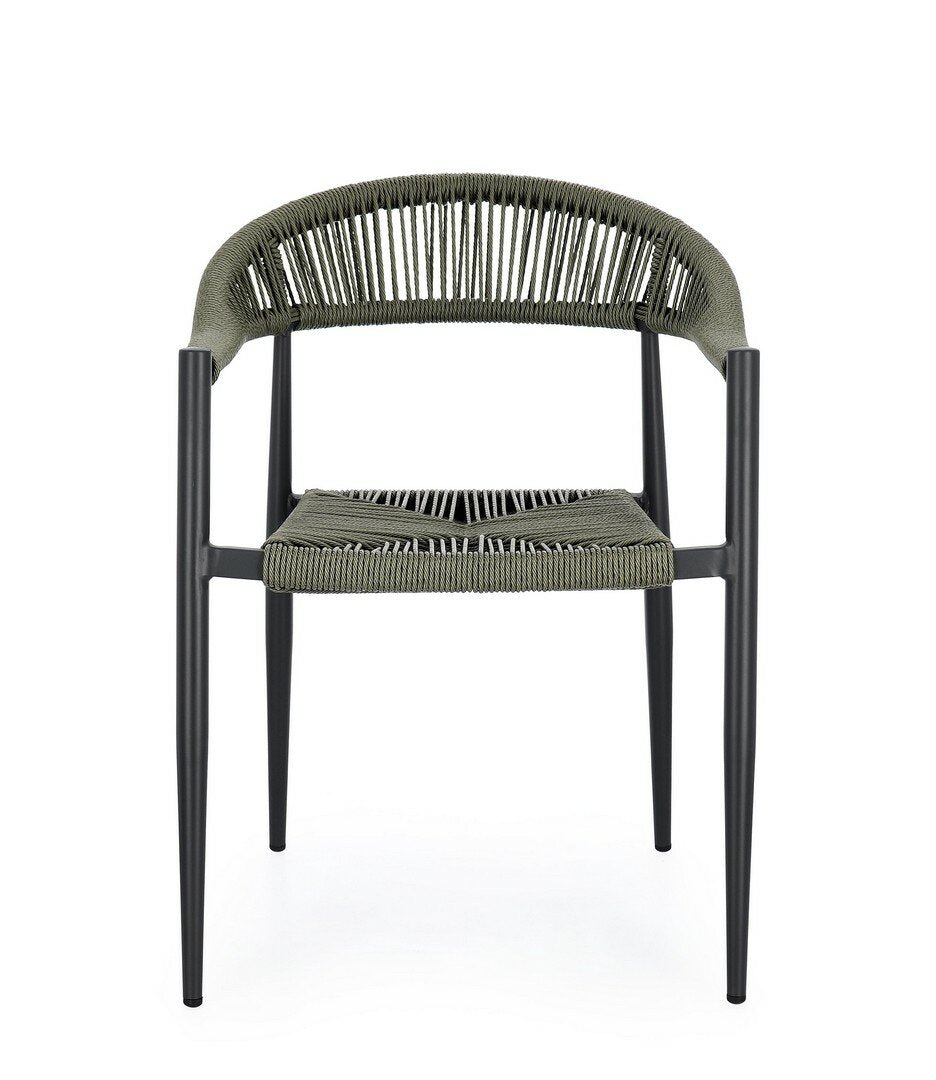 Garden chair JANDIA, anthracite/green