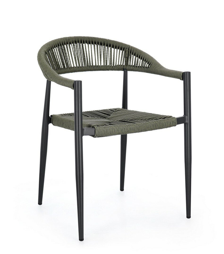 Garden chair JANDIA, anthracite/green