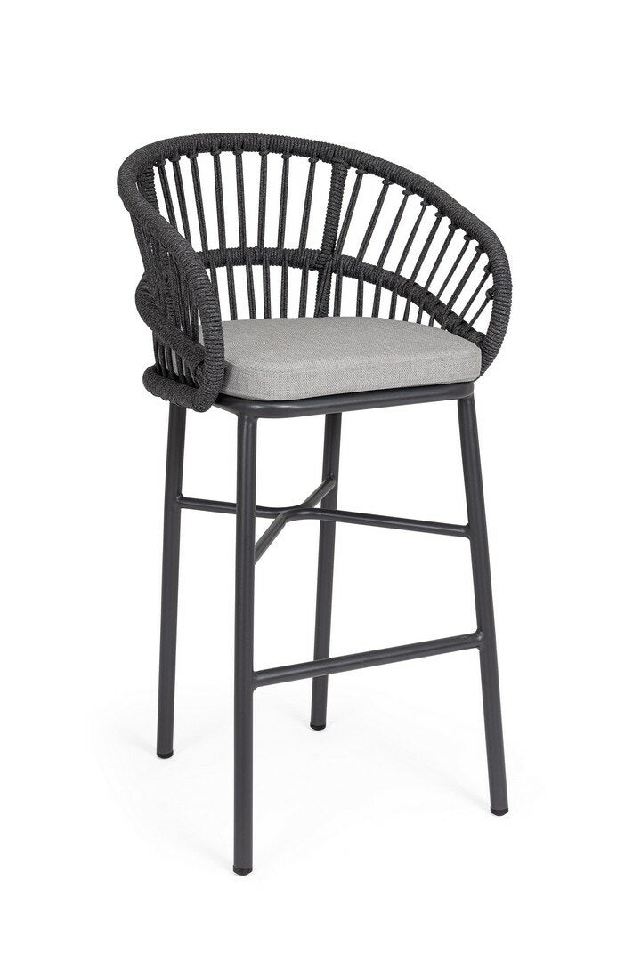 Garden stool ODIVELAS, anthracite