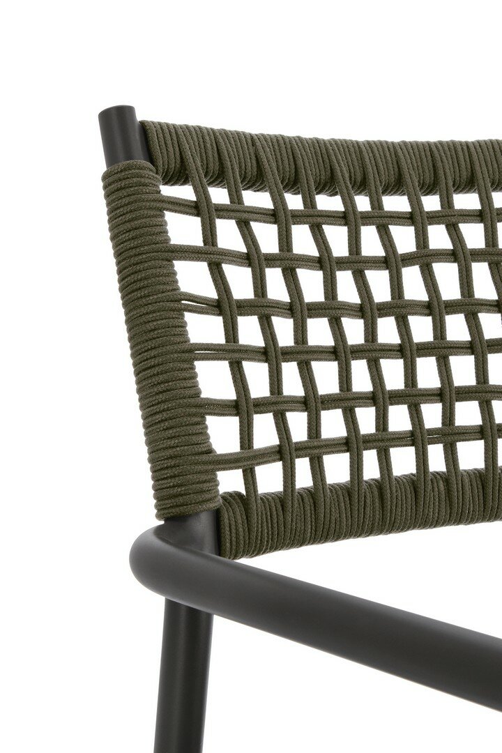 CALETA garden chair, green, rope