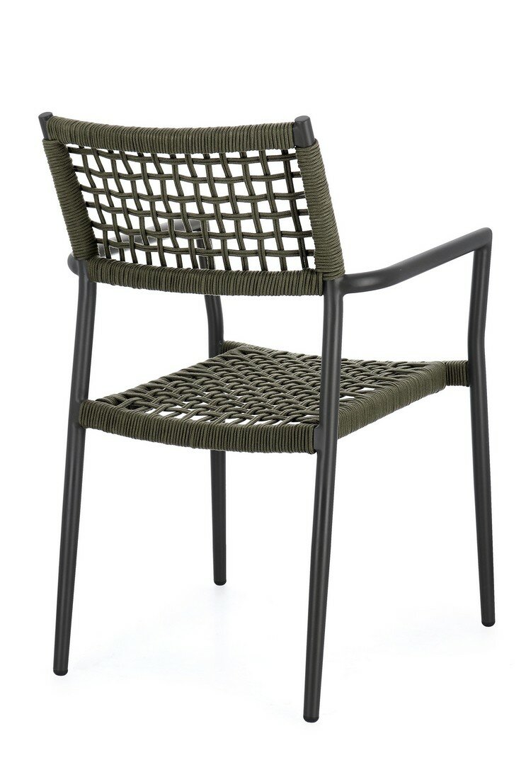 CALETA garden chair, green, rope