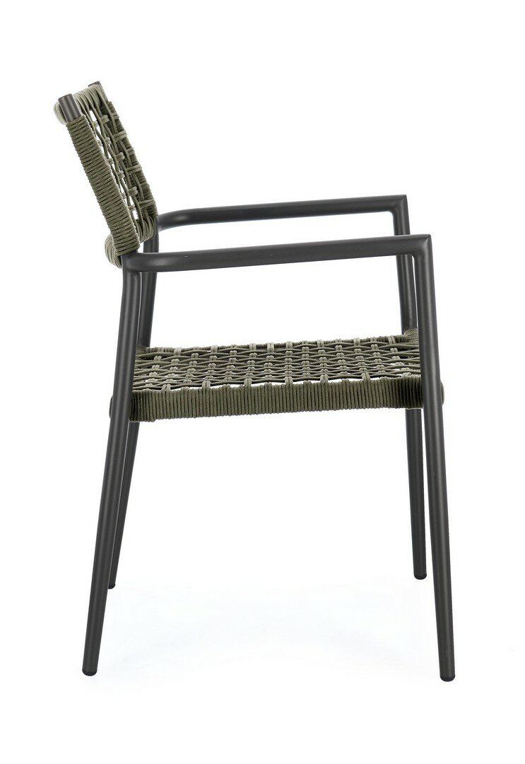 CALETA garden chair, green, rope