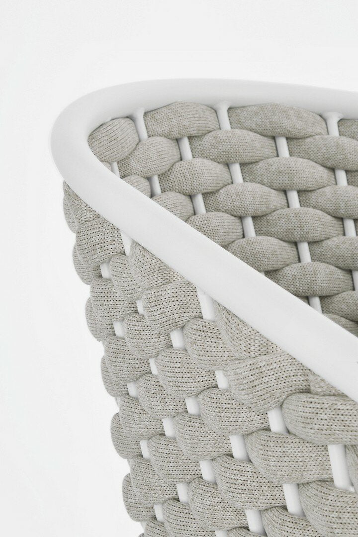 Garden chair MARGALIDA, white, rope
