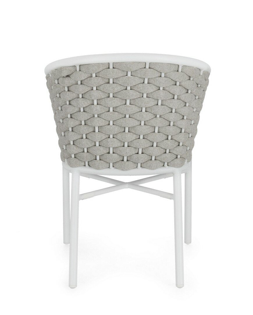 Garden chair MARGALIDA, white, rope