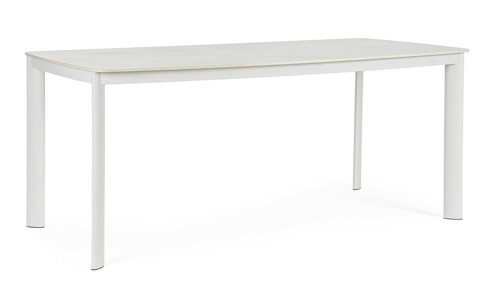 Garden table ALCORA, white, sintered stone