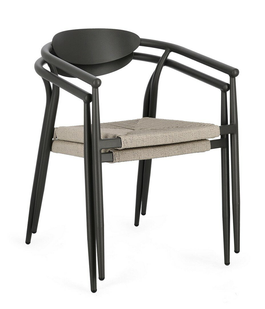 Garden chair LINARES, anthracite, stackable